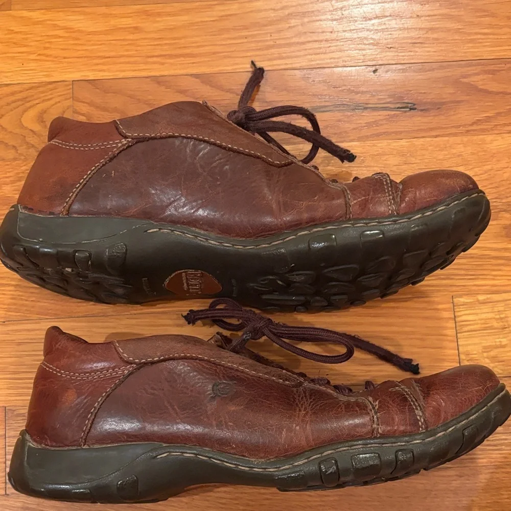 Born Men's Dark Brown Leather Derbys